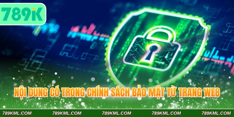 Nội dung có trong chính sách bảo mật 789K từ trang web
